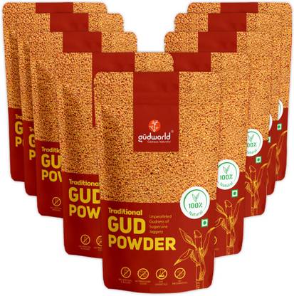 Gudworld TRADITIONAL JAGGERY POWDER (PACK OF 10) Powder Jaggery