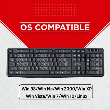 Intex Corona1-S Wired USB Standard Multi-device Keyboard Compatible with Desktop, Laptop, Mac