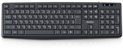 Intex Corona S Wired USB Standard Multi-device Keyboard Compatible with Desktop, Laptop, Mac