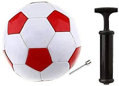 vnh Red & White Football with Pump and Needle Size:5 (Standard) Football Kit