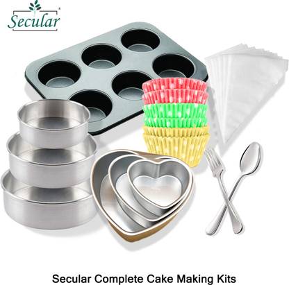 Secular Complete Cake Making Kits, Microwave Oven Safe Cake Baking Utensils Kitchen Tool Set