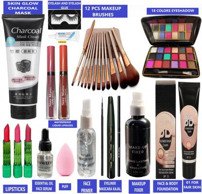 INWISH COMPLETE WATERPROOF MAKEUP KIT SET FOR FAIR SKIN TONE 01 FOUNDATION QW-19