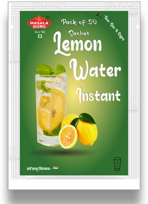 Masala Guru Lemon Water Instant Pack of 50 Sachet (10g Per Sachet)