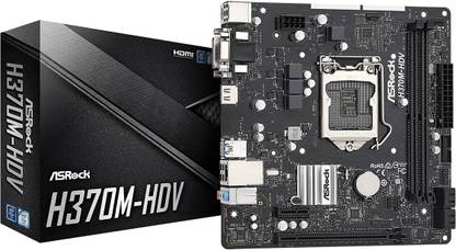 ASRock H370M-HDV LGA1151/ Intel H370/ DDR4/ SATA3&USB3.2/ Micro ATX LGA1151Socket Micro-ATX Intel H370 Chipset DDR4 Motherboard for Desktop