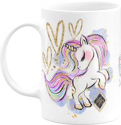 TrendoPrint (NW-68) Unicorns Cartoon Printed Coffee, Tea & Milk Ceramic Coffee Mug