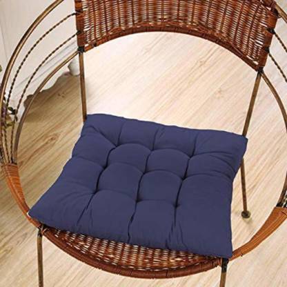 rakhi home décor Polyester Fibre Chair Pad Pack of 2 Solid Microfiber Chair Cushion/Chair Pads/Chair Seats For Home Office Garden Décor