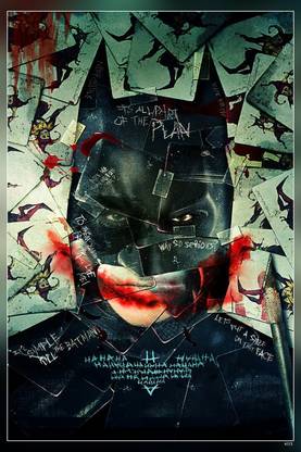 The Dark Knight Movie Its All Part Of The Plan Batman Joker Collage Christian Bale Heath Ledger Matte Finish Poster Paper Print