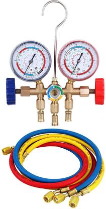 OREFG Refrigerant Manifold Gauge Set with 60"Hose for R12 R22 R404A R134A Pressure Valve