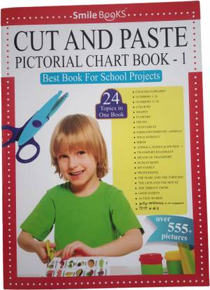 स्माइल बुक्स कट एंड पेस्ट पिक्टोरियल चार्ट बुक वॉल्यूम-1 आइडियल फॉर स्कूल प्रोजेक्ट्स एंड हॉलिडेज