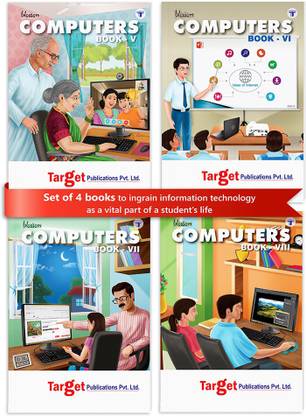 Blossom Basic Knowledge Of Computer Learning Books For Kids | Level 5 To 8 | Computer Fundamentals, Applications And Features | Knowledge On Powerpoint, QBASIC, Virus, Programming In C And C++, HTML, DBMS And .NET | Set Of 4 Books