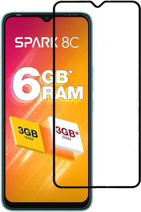 ROYALBASE Edge To Edge Tempered Glass for Tecno Spark 8C