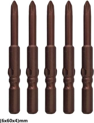 DUMDAAR Heavy Electric Screw driver Magnetic 5 bits Size (6x60x4)mm Screwdriver Bit Set