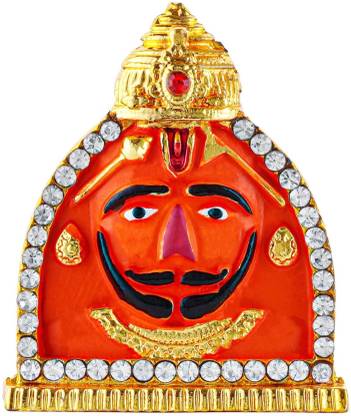 GCT Salasar Balaji Idol | Lord Hanuman Murti (B-180) Red Metal Statue for Car Home Decorative Showpiece  -  4.6 cm