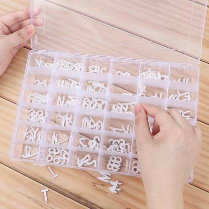 Adhunyk Transparent for Earring Fishing Hooks 36 Grids, Storage box Vanity Box