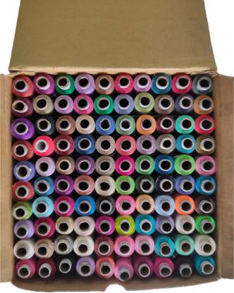 SNS 100%Spun Polyester Sewing Thread 100 Tubes (300 m Pack of100) Thread