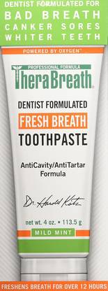TheraBreath Fresh Breath Toothpaste, Mild Mint Flavor, 4 oz (113.5 g) Toothpaste