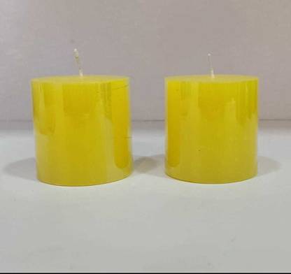 Luvwish Small Pillar Candles, Size: 2x2", Qty: set of 2 Candle