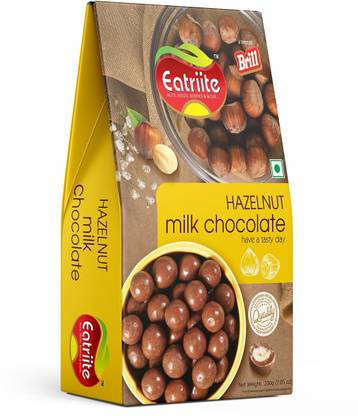 Eatriite Hazelnut Milk Chocolate (Milk-chocolate coated whole hazelnuts) Bites