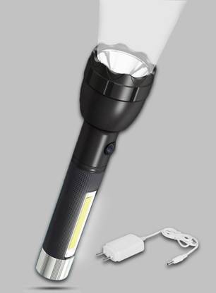 FIRSTLIKE 50W+30W Dual 2 in1 Power Full Led Rechargeable Long Range Torch Upto 1 Km Torch