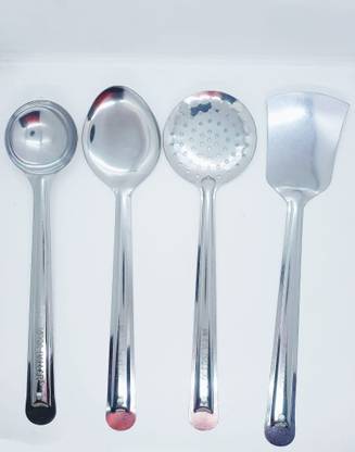 NURAT Stainless Steel Karchi Set Dosa and roti Palta | Steel Cooking Spoon, Kitchen Tool Set