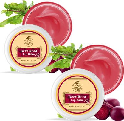 Khadi Ark Beetroot Lip Balm for Dry, Damaged and Chapped Lips with SPF 30 to Protect from UV Rays | Enriched with Shea Butter, Cocoa Butter, Kokum Butter & Vitamin E Oil (Paraben Free) Beetroot