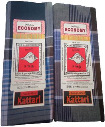 Cotton colors Striped, Checkered, Self Design Multicolor Lungi