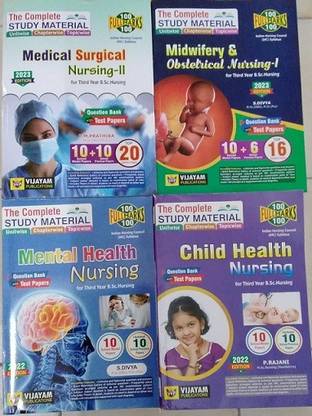 BSC 3 Year STUDY MATERIALS SET OF 4 BOOKS [MEDICAL SURGICAL NURSING-II/MIDWIFERY & OBSTERICAL NURSING-1/MENTAL HEALTH NURSING & CHILD HEALTH NURSING