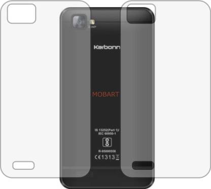 MOBART Back Screen Guard for KARBONN A40 INDIAN 4G (Matte Finish)