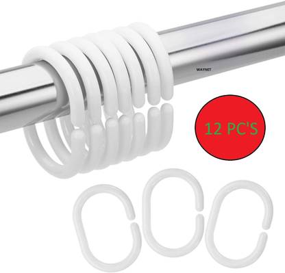 Loom Creations White Curtain Rings, Curtain Hooks