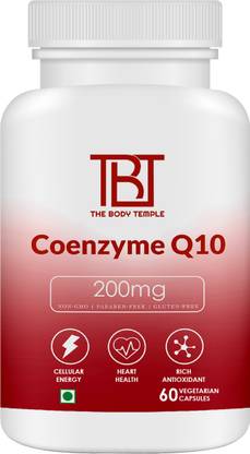 The Body Temple Coenzyme Q10-200MG with Piperine Extract 5 mg (60 Capsules(Pack of 1))