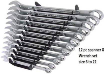 UKRAINEZ 12 PCS Combination Wrench Set AA-48, 12 PCS Combination Wrench Set Double Sided 12 PCS Spanner Set Double Sided Combination Wrench Double Sided Combination Wrench