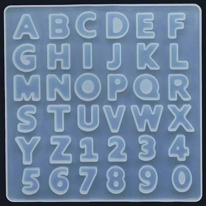 Kandle Small Alphabet Letter Number Casting Silicone Mold for Resin Making Keychain
