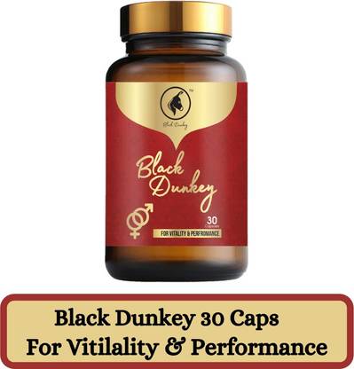 Black Dunkey 30 Caps | Stamina Booster |Increase strength& Desire | Improve Performance