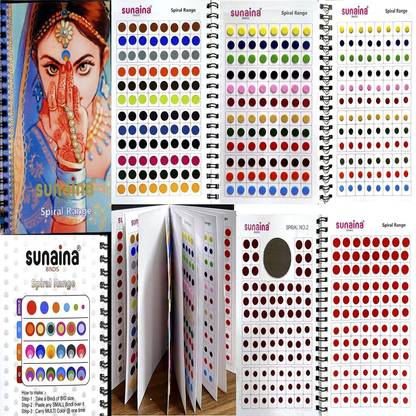 SUNAINA New Collection Spiral Multicolour KUMKUM Bindi Book For Women(IN-SSMB101) FOREHEAD Multicolor Bindis  (STICK ON)