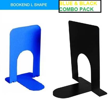 Kebica Metal Non-Slip Bookend Bracket Heavy Book End Office Book Steel Book End
