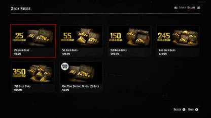 Red Dead Redemption 2 : 25 Gold Bars PC Services