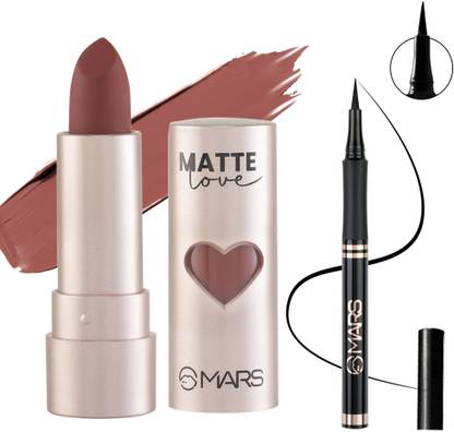 MARS Matte Love Ultra Pigmented Lipstick & Ultra Smudge Water Proof Sketch Eyeliner