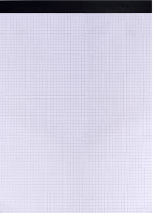 CLICKEDIN Grid Paper Pad, 8.5 x 12 Inches, 50 Pages Quad Ruled Engineering Graph Pad A4 Note Pad Ruled 50 Pages