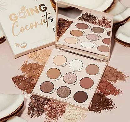 s.f.r color Going Coconut Pressed Pigment 9 Multicolor Palette ( Glitter, Shimmer, Matte) 9 g