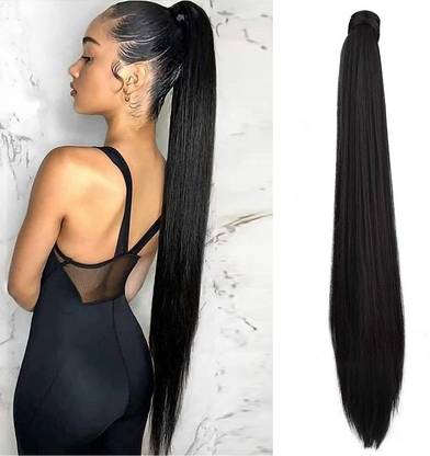 Tressed Straight Ponytail  Extension Black Hair Extension