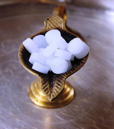 Maa Nirmala 100% pure kapoor round shape 100gm pooja dhoop camphor