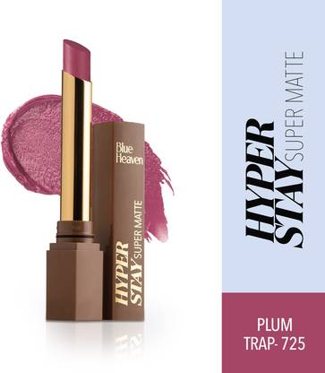 BLUE HEAVEN Hyperstay Super Matte Lipstick, Plum Trap, 725, 2.2 gm