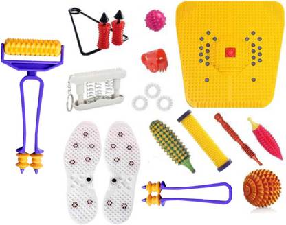 netclub Acupressure Therapy General Items Combo Set Kit of Multifunctional Rollers, Power Foot Mat, Balls & Fingers Exerciser Fitness kit Massager