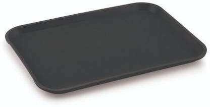 Enrich Plastic Rectangle serving black Tray