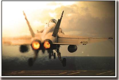 Fighter plane taking off Fine Art Paper Print Poster Fine Art Print