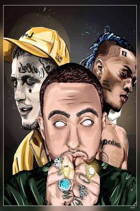 Lil Peep & Xxxtentacion Mac Miller Album Cover Matte Finish Poster Paper Print