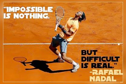 Rafael Nadal Quotes Album Cover Matte Finish Poster Paper Print