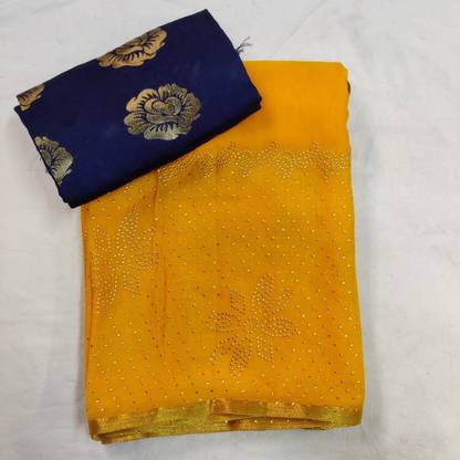 Febo Fashion Fashion Georgette Saree with Unstitched Blouse