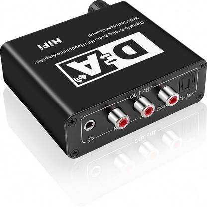 Tobo HIFI DAC Amp Digital To Analog Audio Converter Decoder 3.5mm AUX RCA Amplifier Media Streaming Device
