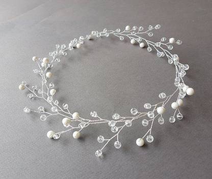 Shivaradhya Designers silver round hair chain Hair Chain